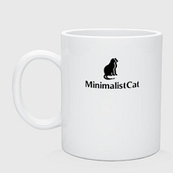 Кружка керамическая Коты MinimalistCat, цвет: белый