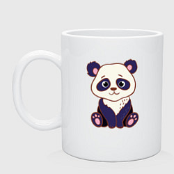 Кружка керамическая Милашка панда, цвет: белый