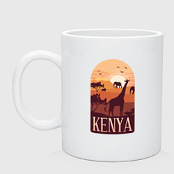 Кружка керамическая Kenya, цвет: белый