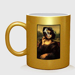 Кружка керамическая Mona Singer, цвет: золотой