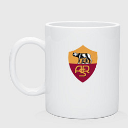 Кружка керамическая Roma fc club, цвет: белый