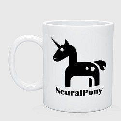 Кружка керамическая Neural Pony, цвет: белый