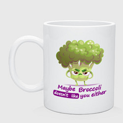 Кружка керамическая Брокколи которая всех ненавидит, цвет: белый