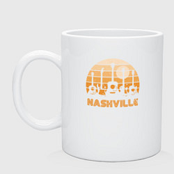 Кружка керамическая Nashville rock, цвет: белый