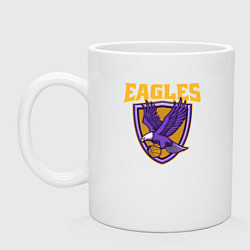 Кружка керамическая Eagles basketball, цвет: белый