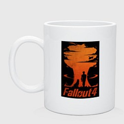 Кружка керамическая Fallout 4 dog, цвет: белый