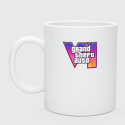Кружка керамическая GTA 6 - official logo, цвет: белый