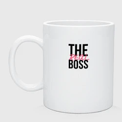 Кружка керамическая The real boss, цвет: белый