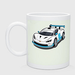 Кружка керамическая Спортивная машинка, цвет: фосфор