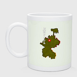 Кружка керамическая Осетия Дигора, цвет: фосфор