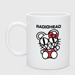 Кружка керамическая Radiohead toy, цвет: белый