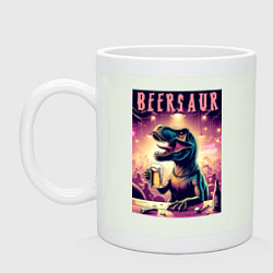 Кружка керамическая Beersaur - fantasy ai art, цвет: фосфор