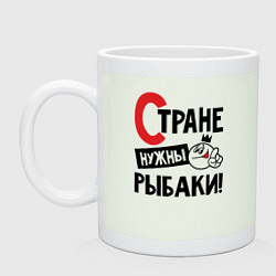 Кружка керамическая Стране нужны рыбаки, цвет: фосфор