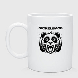 Кружка керамическая Nickelback - rock panda, цвет: белый