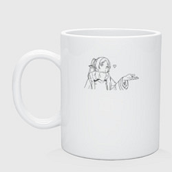 Кружка керамическая Фрирен волшебница, цвет: белый