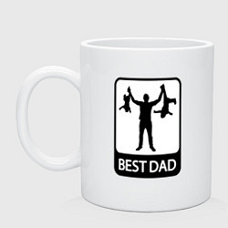 Кружка керамическая Best dad, цвет: белый