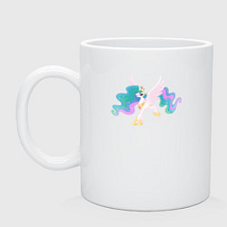 Кружка керамическая Принцесса Селестия из My Little Pony в кино, цвет: белый