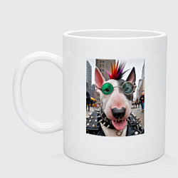 Кружка керамическая Bully punk musician - ai art fantasy, цвет: белый