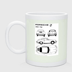 Кружка керамическая Машина Porsche, цвет: фосфор