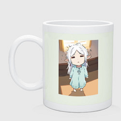 Кружка керамическая Фрирен ребенок, цвет: фосфор