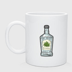 Кружка керамическая Бутылка текилы, цвет: белый