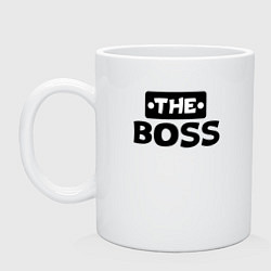 Кружка керамическая Boss начальник, цвет: белый