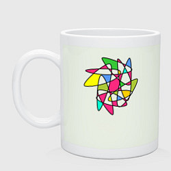 Кружка керамическая Абстрактный радужный коллейдоскоп, цвет: фосфор