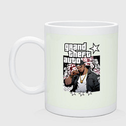Кружка керамическая Темнокожий бандит из GTA 6, цвет: фосфор