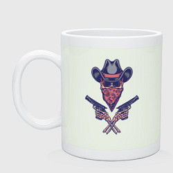 Кружка керамическая Ковбой гангстер, цвет: фосфор