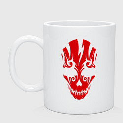 Кружка керамическая Череп, цвет: белый