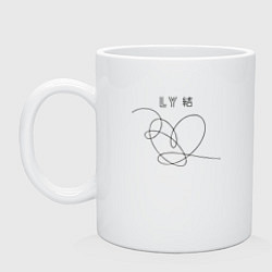 Кружка керамическая BTS Love, цвет: белый