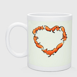 Кружка керамическая Лисердце, цвет: фосфор