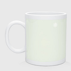 Кружка керамическая Сокрушу пред ним врагов его малая хризма белая, цвет: фосфор