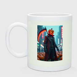 Кружка керамическая Киберпанк Джек, цвет: фосфор