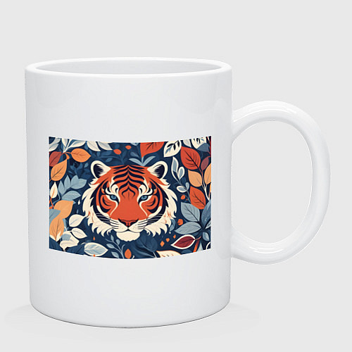 Кружка Тигр яркие контрасты / Белый – фото 2