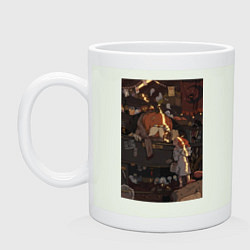 Кружка керамическая Тыква мистика, цвет: фосфор