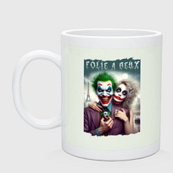 Кружка керамическая Folie a deux - Joker and Harley, цвет: фосфор
