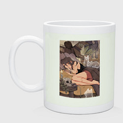 Кружка керамическая Ведьма арт, цвет: фосфор