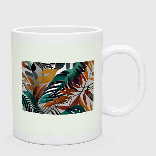 Кружка Полоски листья / Фосфор – фото 2