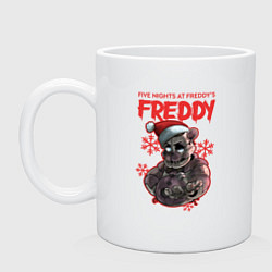 Кружка керамическая Five Nights at Freddys - Freddy, цвет: белый