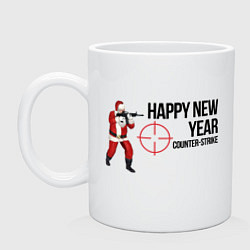 Кружка керамическая Santa - Counter Strike, цвет: белый