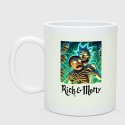 Кружка керамическая Rick and Morty - horror, цвет: фосфор