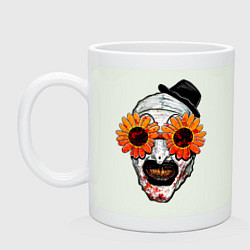 Кружка керамическая Clown Art in glasses, цвет: фосфор