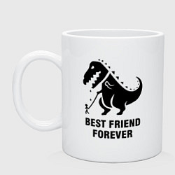 Кружка керамическая Godzilla best friend, цвет: белый