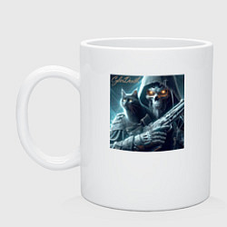 Кружка керамическая Cyber death - ai art fantasy, цвет: белый