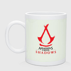 Кружка керамическая Assassins Creed Shadows - badge, цвет: фосфор