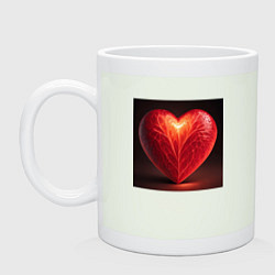 Кружка керамическая Сердце любви, цвет: фосфор