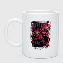 Кружка керамическая Мамочка длинные ноги из Poppy Playtime, цвет: белый