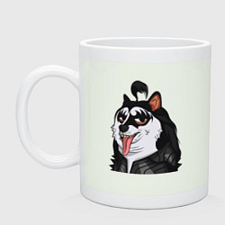 Кружка керамическая NFT Doge - Kiss, цвет: фосфор