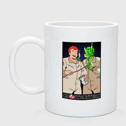 Кружка керамическая Ghostbusters - Ray and his clone ghost, цвет: белый